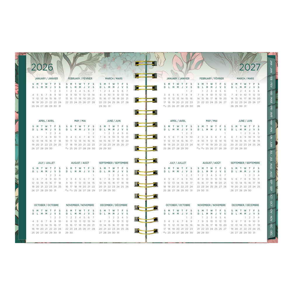 Blueline Verdant 17-Month Weekly Planner, 2026 - 2027, Bilingual (C448017.01B-27)