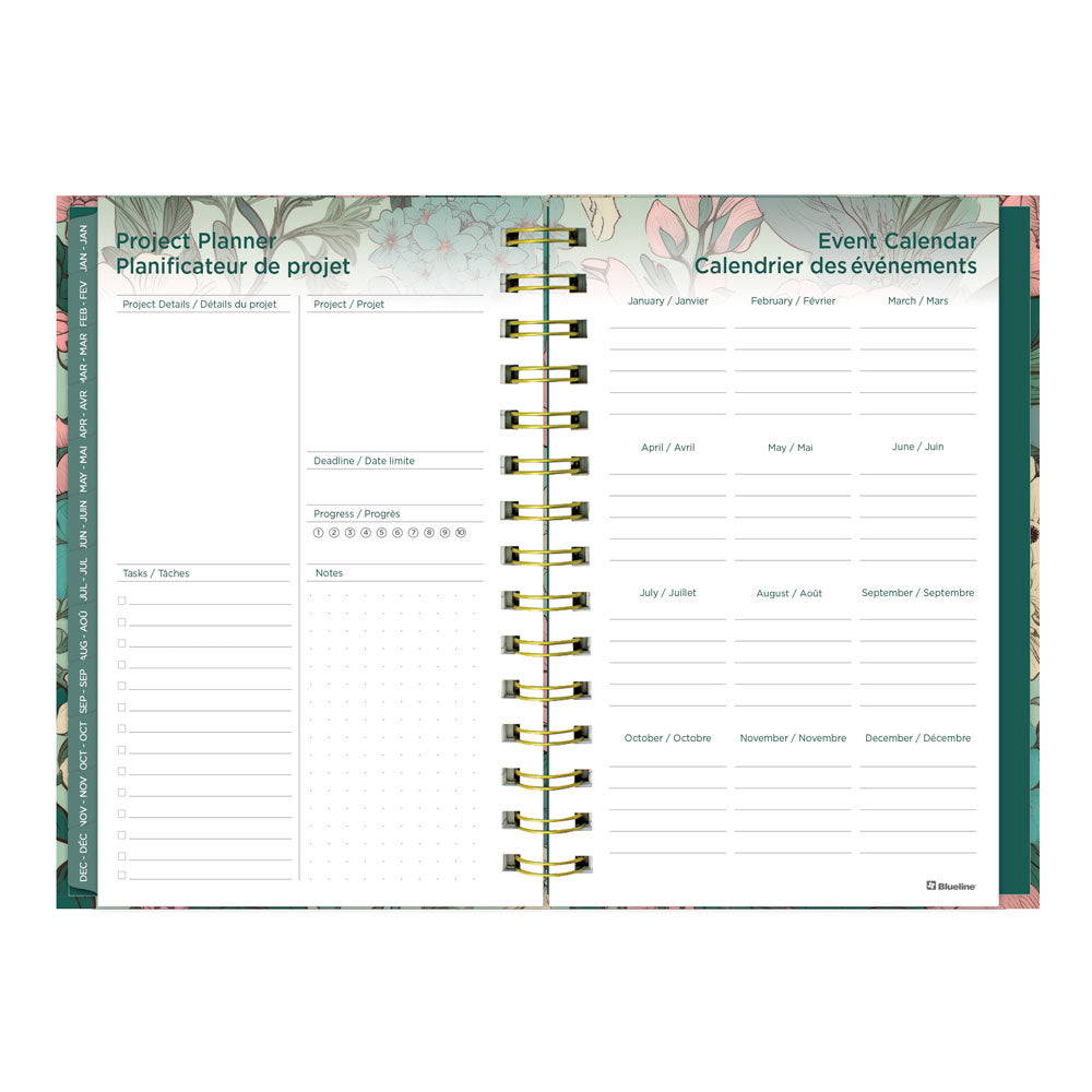 Blueline Verdant 17-Month Weekly Planner, 2026 - 2027, Bilingual (C448017.01B-27)