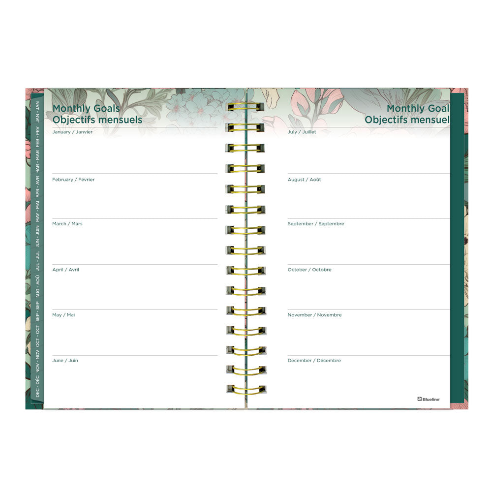 Blueline Verdant 17-Month Weekly Planner, 2026 - 2027, Bilingual (C448017.01B-27)