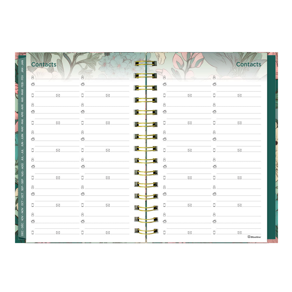 Blueline Verdant 17-Month Weekly Planner, 2026 - 2027, Bilingual (C448017.01B-27)