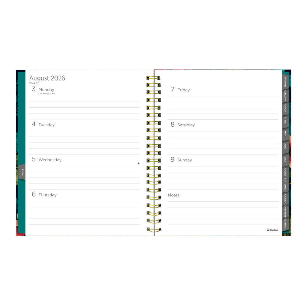 Blueline Wildflower Glow 17-Month Weekly Planner, 2026-2027, English C471117.01-27