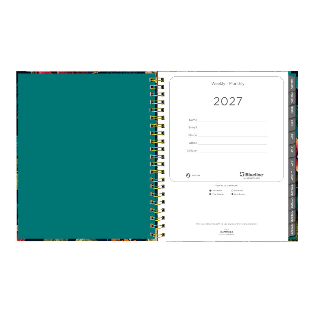 Blueline Wildflower Glow 17-Month Weekly Planner, 2026-2027, English C471117.01-27