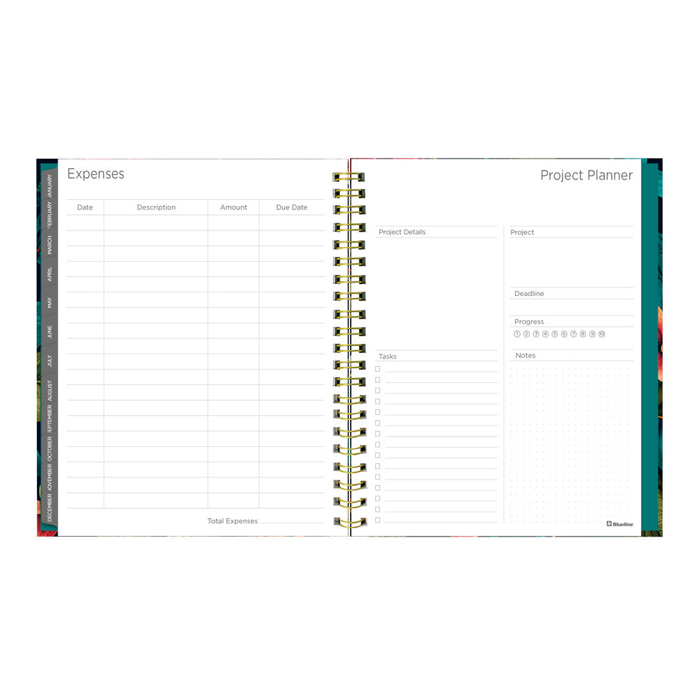 Blueline Wildflower Glow 17-Month Weekly Planner, 2026-2027, English C471117.01-27