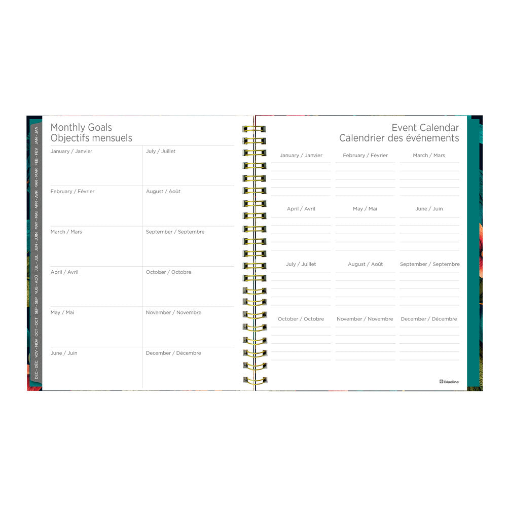 Blueline Wildflower Glow 17-Month Weekly Planner, 2026 - 2027, Bilingual (C471117.01B-27)