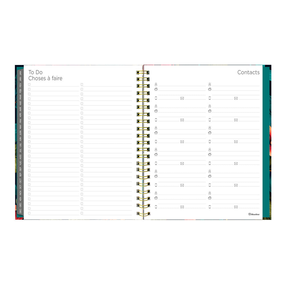 Blueline Wildflower Glow 17-Month Weekly Planner, 2026 - 2027, Bilingual (C471117.01B-27)