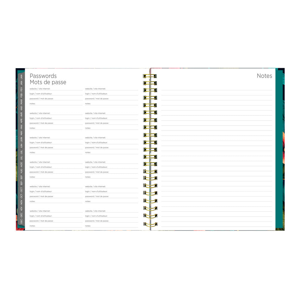 Blueline Wildflower Glow 17-Month Weekly Planner, 2026 - 2027, Bilingual (C471117.01B-27)