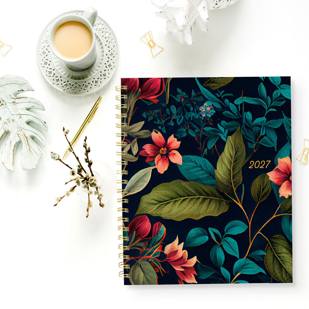 Blueline Wildflower Glow 17-Month Weekly Planner, 2026 - 2027, Bilingual (C471117.01B-27)