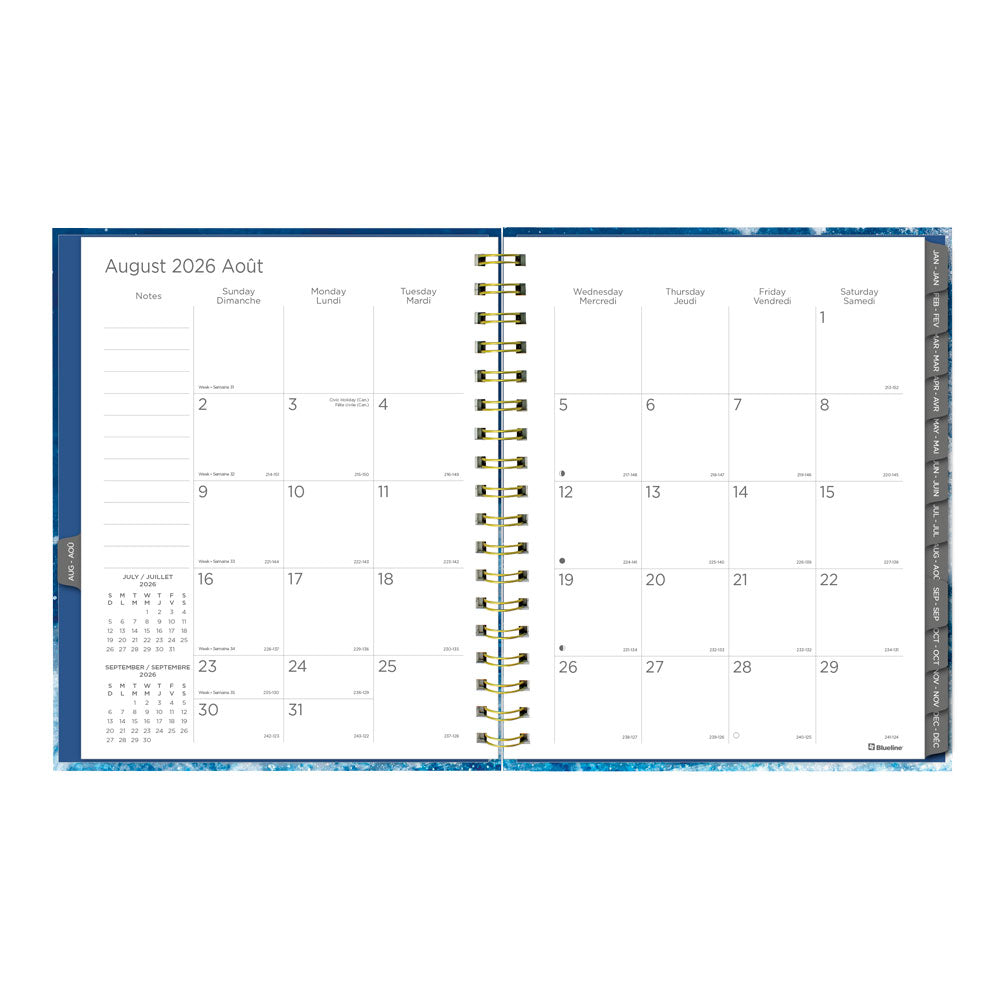 Blueline Celestial 17-Month Weekly Planner, 2026 - 2027, Bilingual (C479017.01B-27)