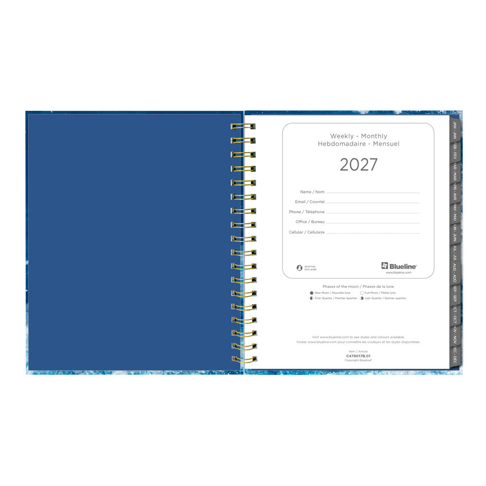 Blueline Celestial 17-Month Weekly Planner, 2026 - 2027, Bilingual (C479017.01B-27)