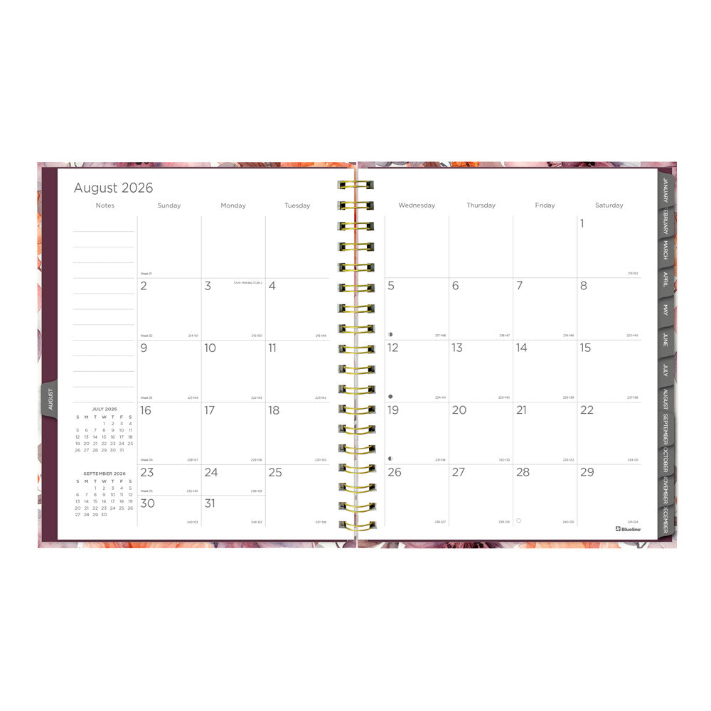 Blueline Floral Blush 17-Month Monthly Planner, 2026-2027, English C489017.01-27