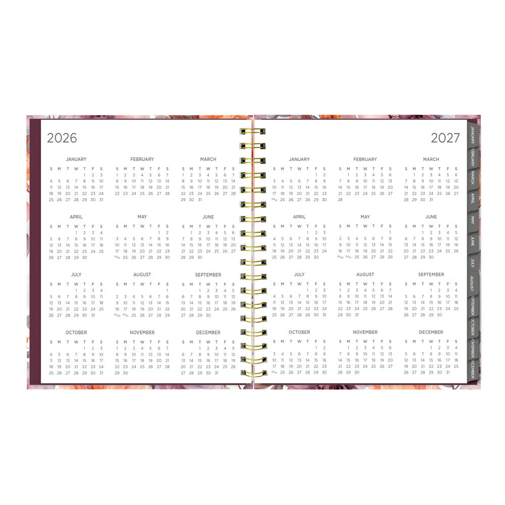 Blueline Floral Blush 17-Month Monthly Planner, 2026-2027, English C489017.01-27