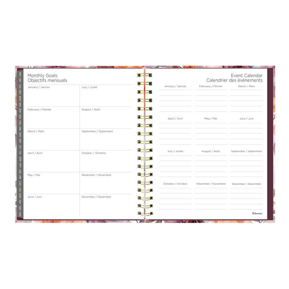 Blueline Floral Blush 17-Month Monthly Planner, 2026 - 2027, Bilingual (C489017.01B-27)