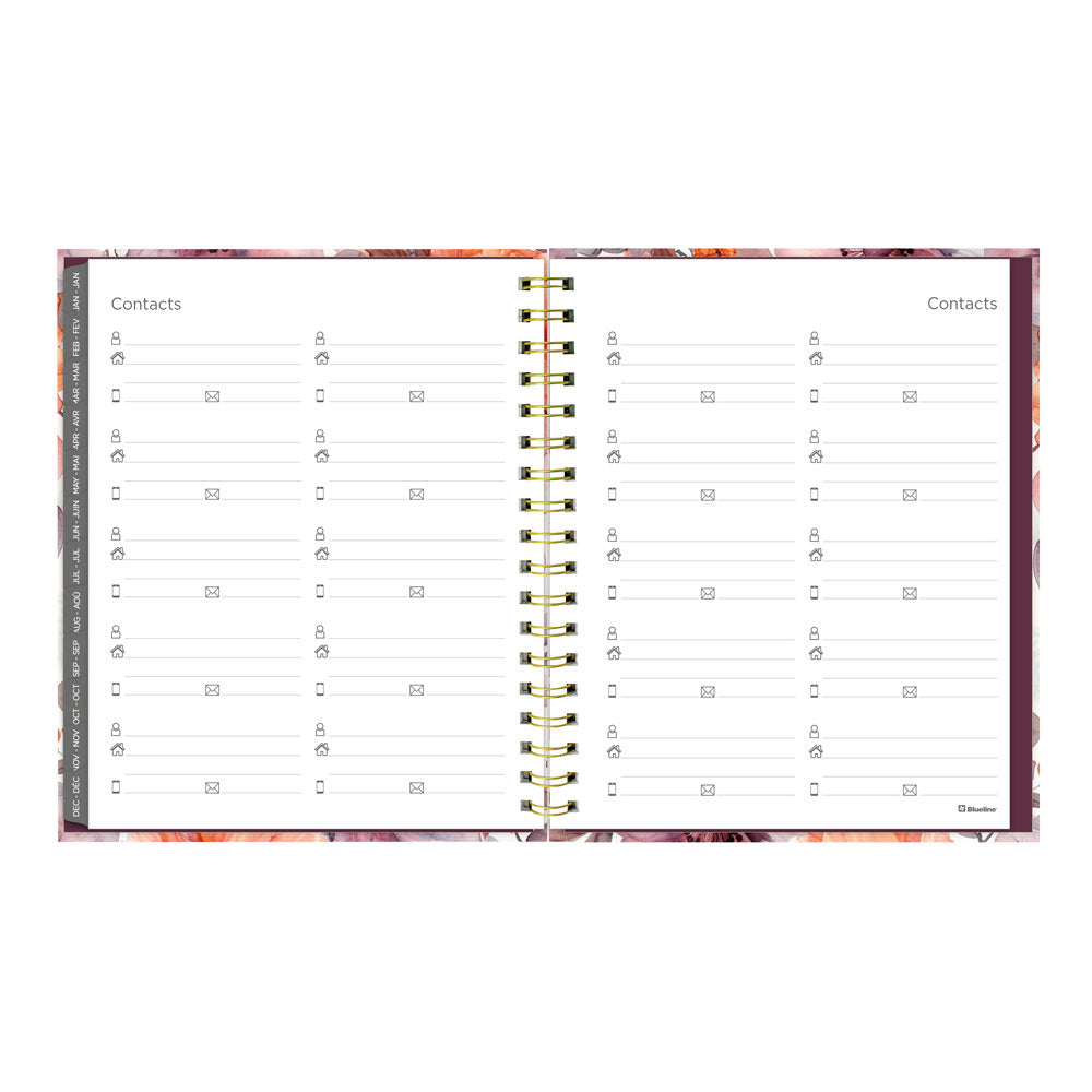 Blueline Floral Blush 17-Month Monthly Planner, 2026 - 2027, Bilingual (C489017.01B-27)