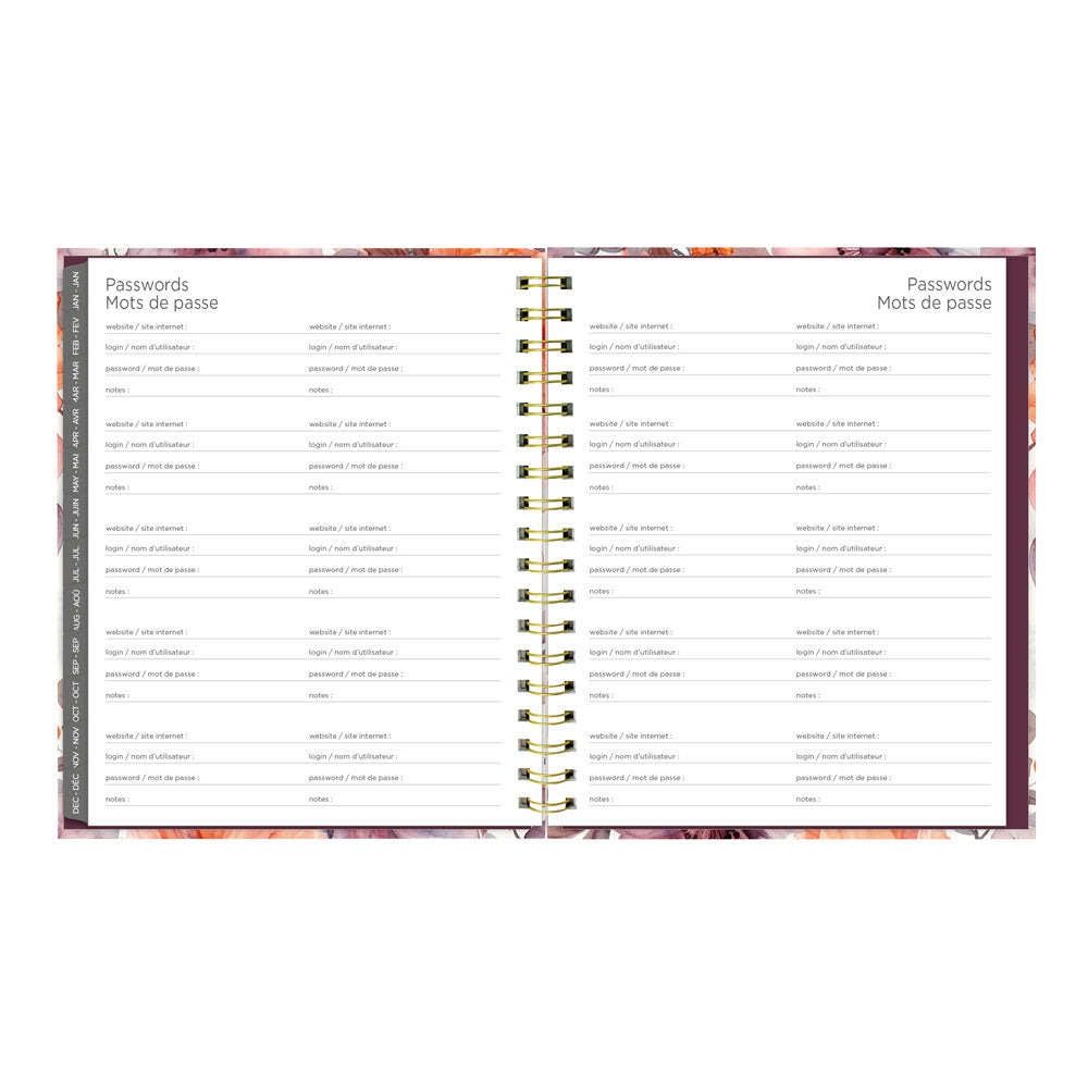 Blueline Floral Blush 17-Month Monthly Planner, 2026 - 2027, Bilingual (C489017.01B-27)