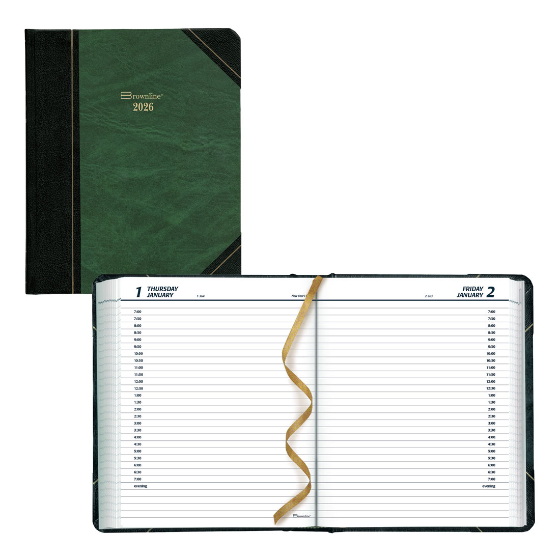 Brownline Daily Planner 2026, English C517F-26