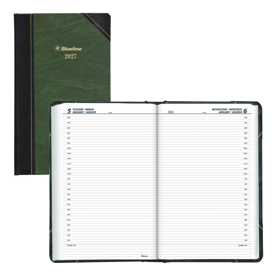 Blueline Daily Planner 2027, Bilingual (C530B-27)