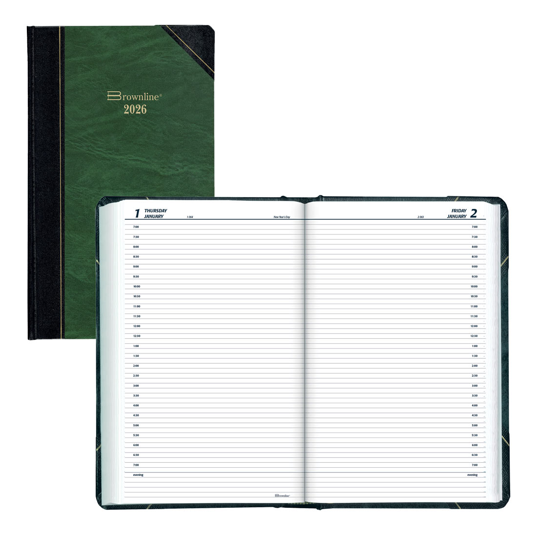 Brownline Daily Planner 2026, English C530F-26