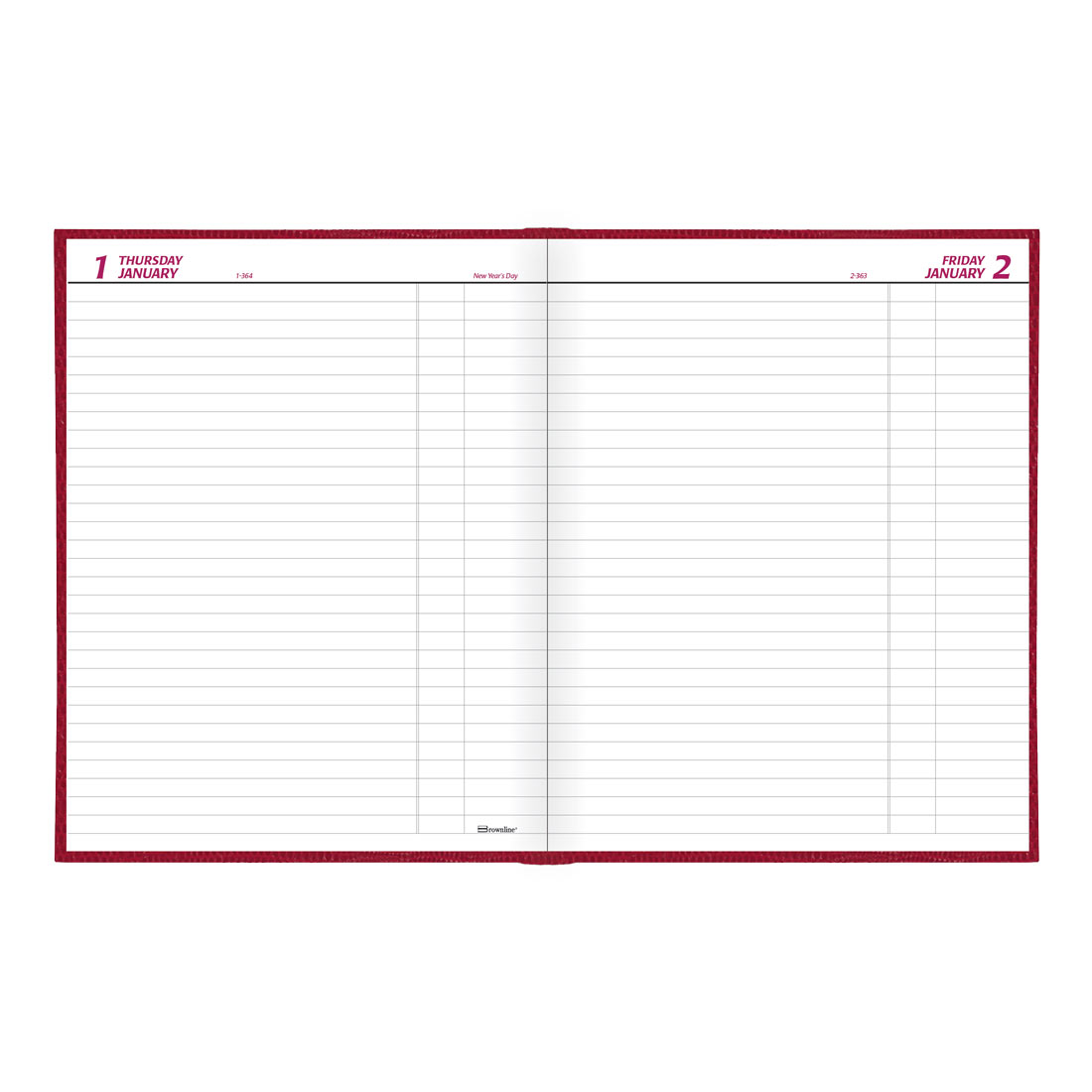 Brownline Daily Planner 2026, English C550.RED-26 #colour_red
