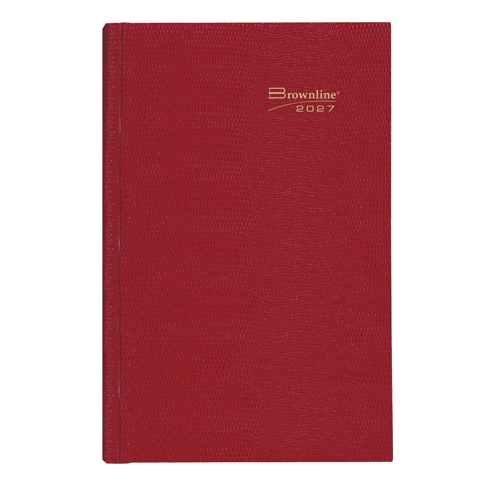 Traditional Daily Untimed Planner, 2027, English Red C550.RED-27