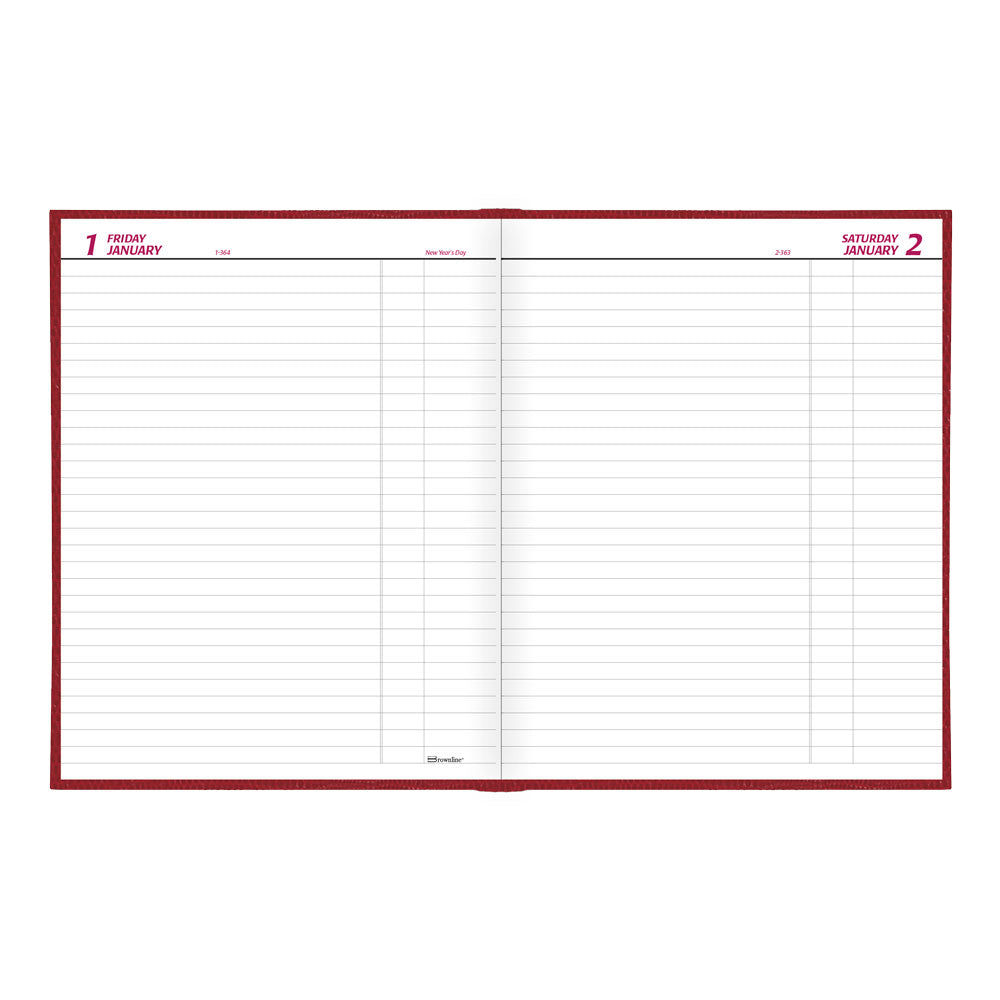 Traditional Daily Untimed Planner, 2027, English Red C550.RED-27