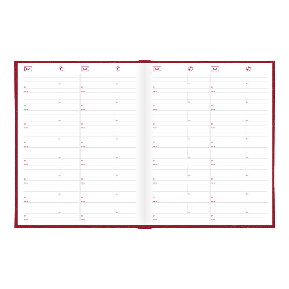 Traditional Daily Untimed Planner, 2027, English Red C550.RED-27