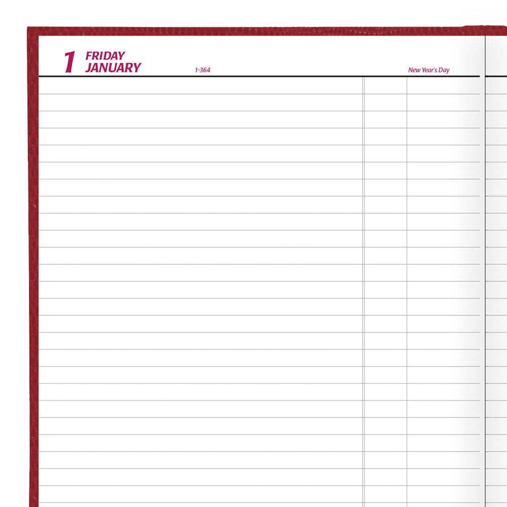 Traditional Daily Untimed Planner, 2027, English Red C550.RED-27