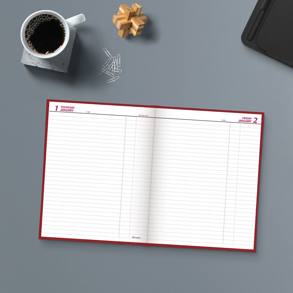 Traditional Daily Untimed Planner, 2027, English Red C550.RED-27