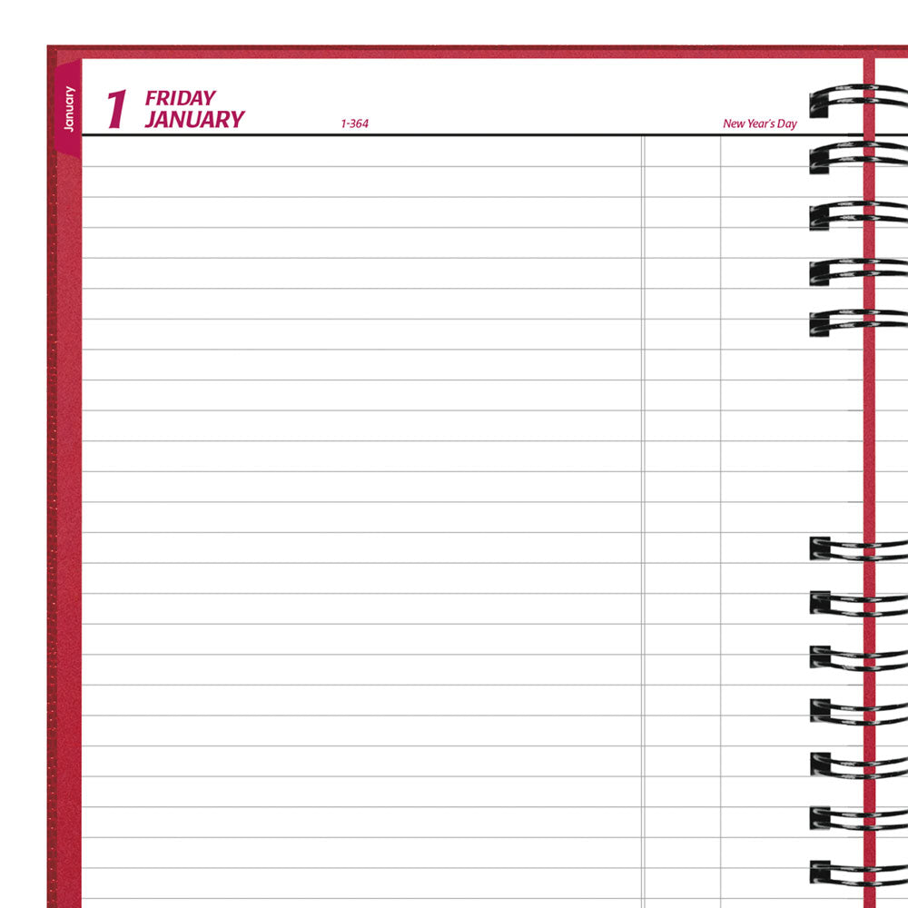 Brownline CoilPro™ Daily Untimed Planner, 2027, English, Bright Red C550C.RED-27