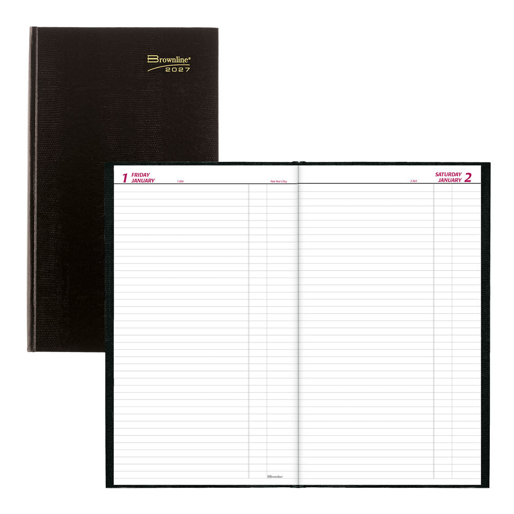 Traditional Daily Untimed Planner, 2027, English Black C551.BLK-27 - Brownline
