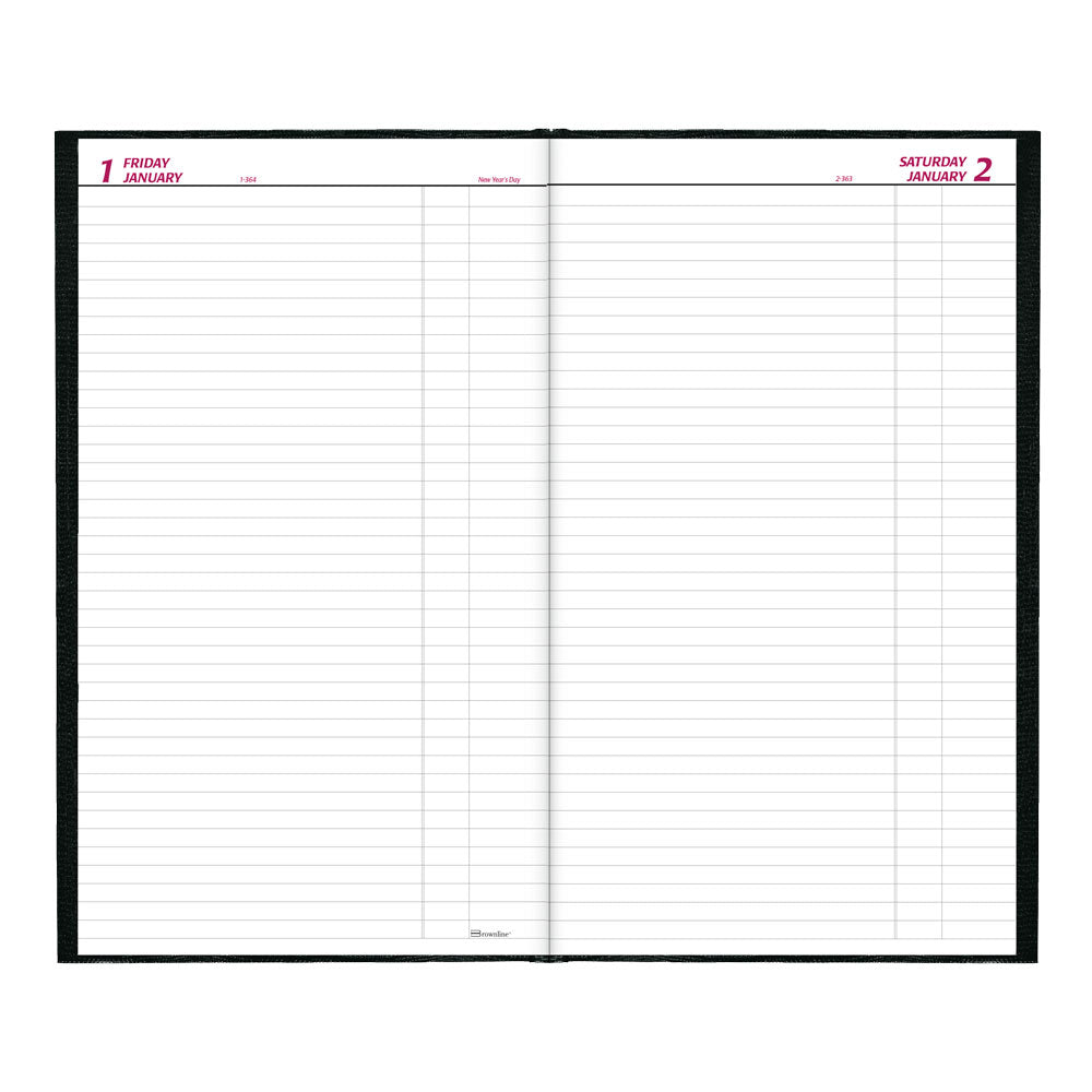 Traditional Daily Untimed Planner, 2027, English Black C551.BLK-27 - Brownline