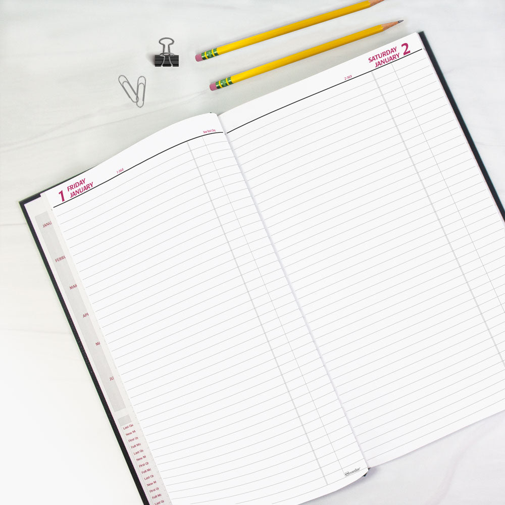 Traditional Daily Untimed Planner, 2027, English Black C551.BLK-27 - Brownline