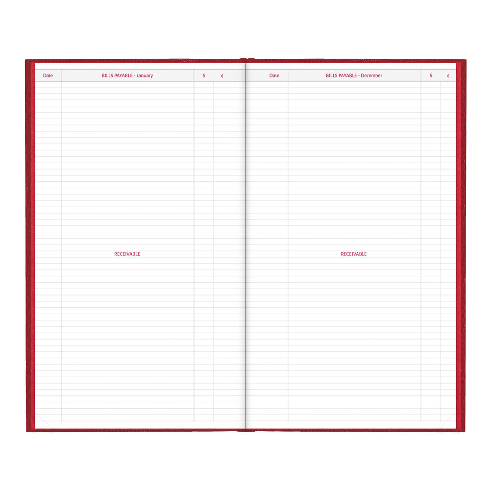 Traditional Daily Untimed Planner, 2027, English Red C551.RED-27 - Brownline