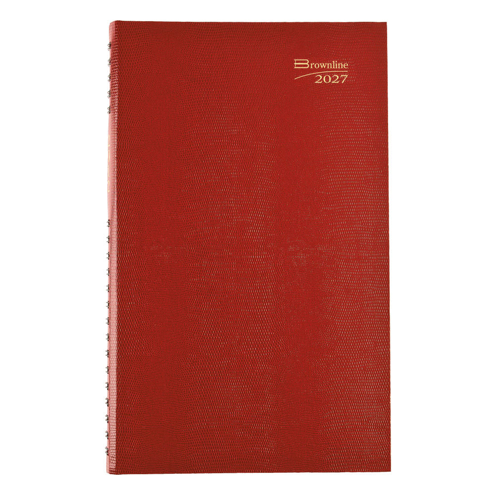 Brownline CoilPro™ Daily Untimed Planner, 2027, English, Bright Red C551C.RED-27
