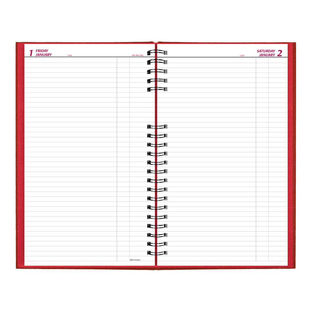 Brownline CoilPro™ Daily Untimed Planner, 2027, English, Bright Red C551C.RED-27