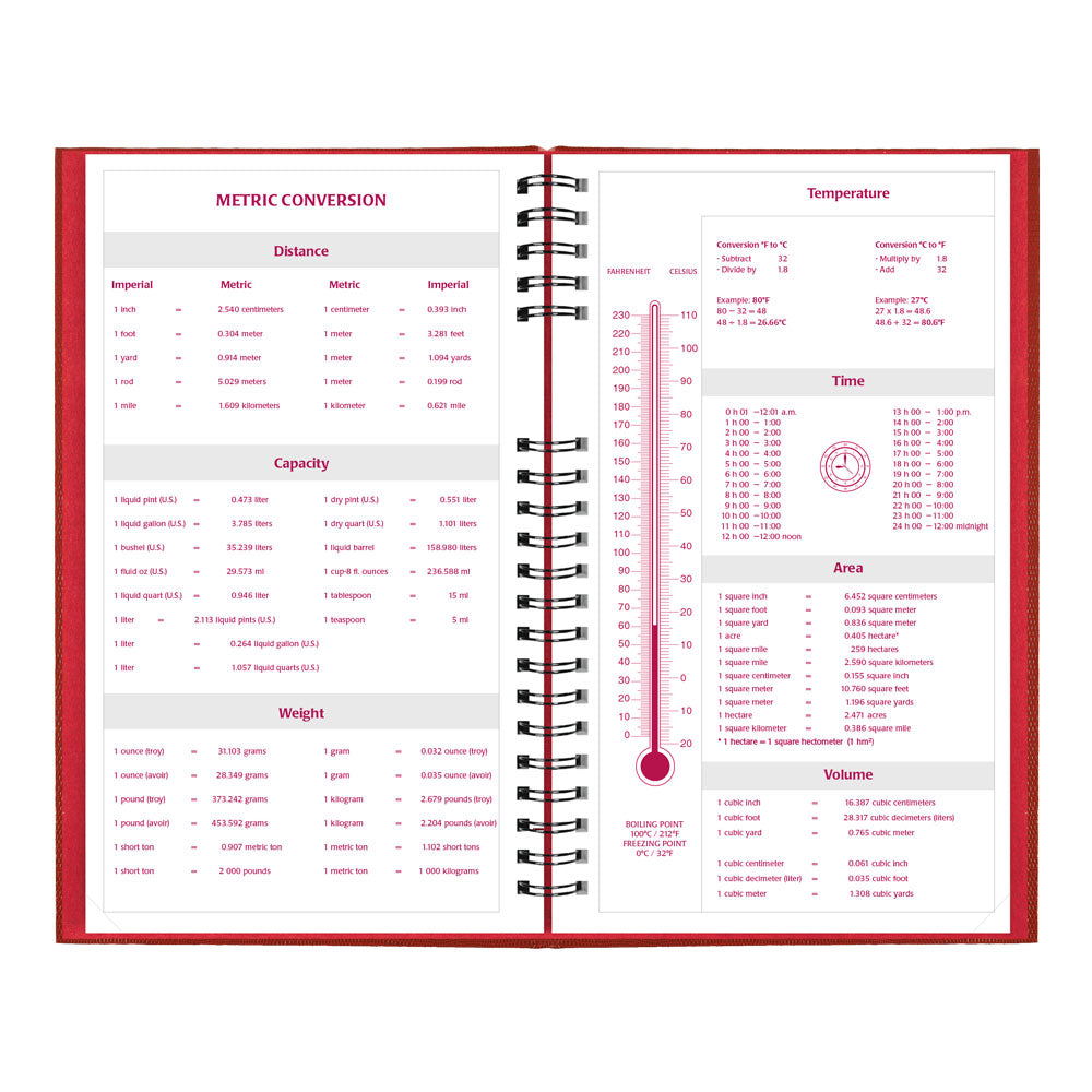 Brownline CoilPro™ Daily Untimed Planner, 2027, English, Bright Red C551C.RED-27