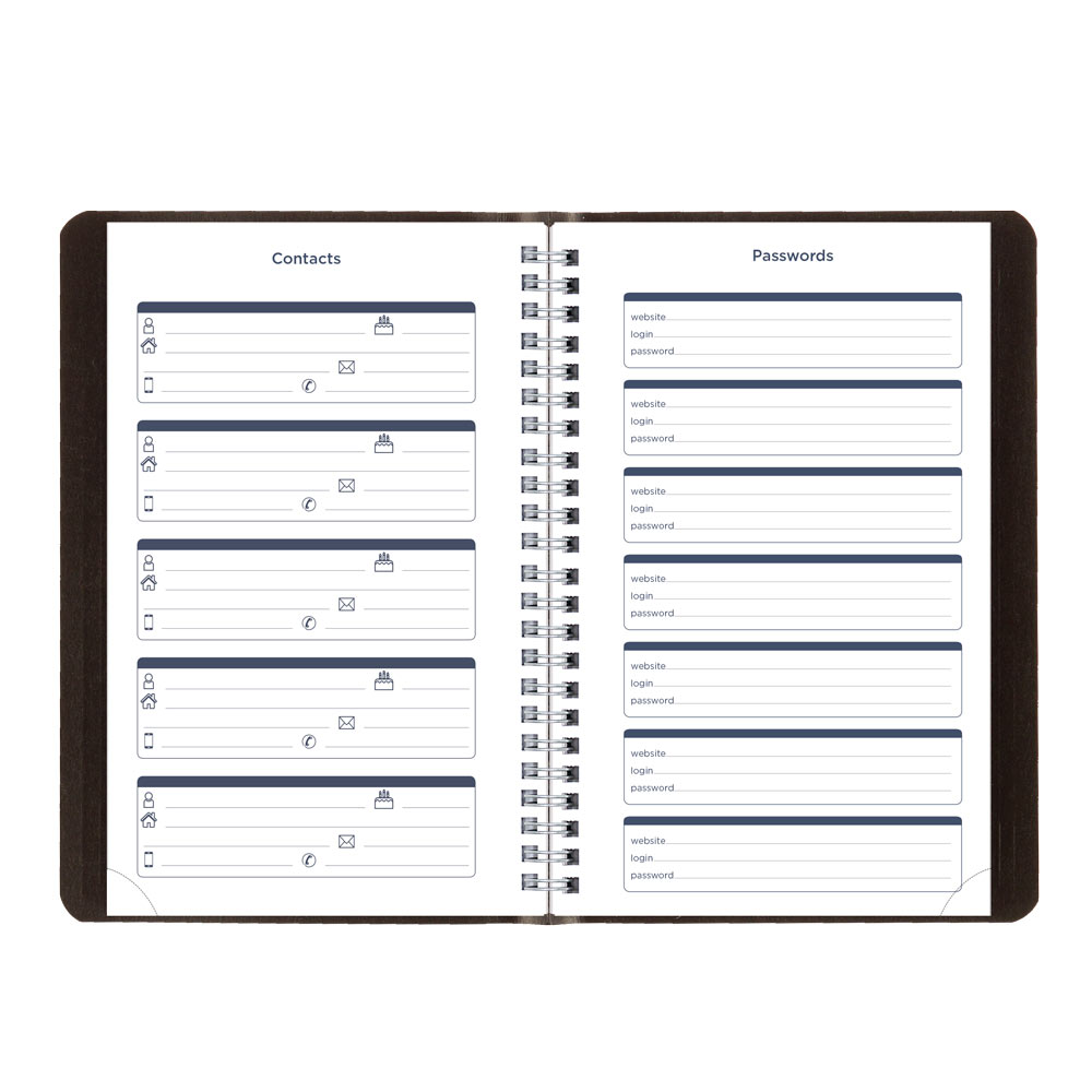 Blueline Academic Weekly Planner, Classic Black, 2026-2027 - English CA101.BLK