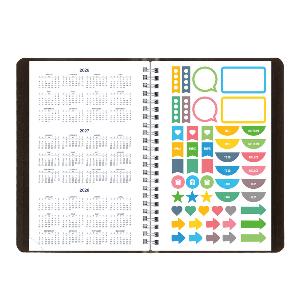 Blueline Academic Weekly Planner, Classic Black, 2026-2027 - English CA101.BLK