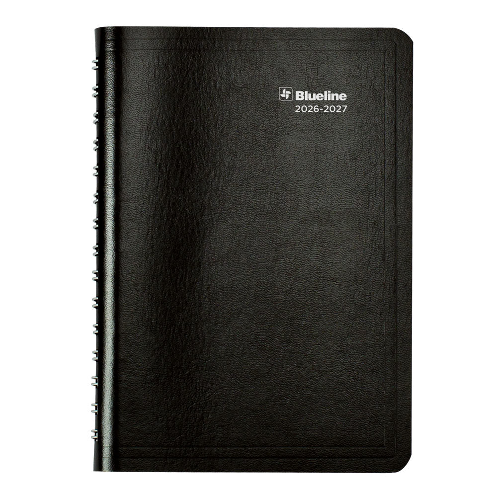 Blueline Academic Weekly Planner, Classic Black, 2026-2027 - Bilingual CA101B.BLK