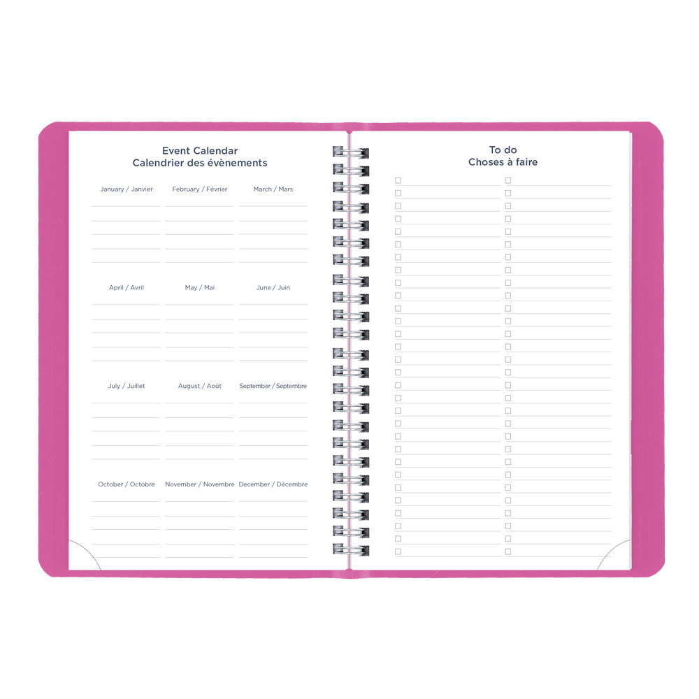 Blueline Academic Weekly Planner, Fashion, 2026-2027 - Bilingual CA101BF.01 #colour_fashion-pink