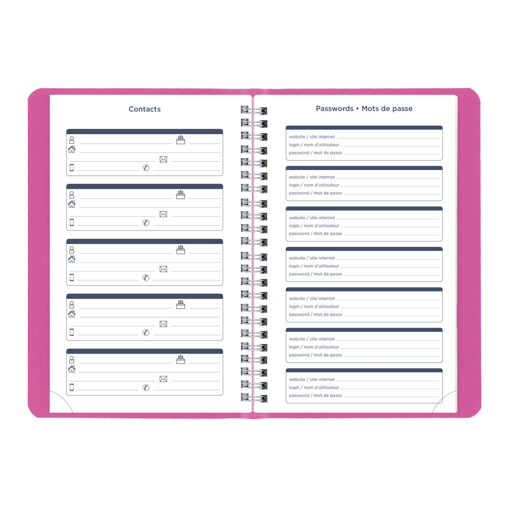 Blueline Academic Weekly Planner, Fashion, 2026-2027 - Bilingual CA101BF.01 #colour_fashion-pink