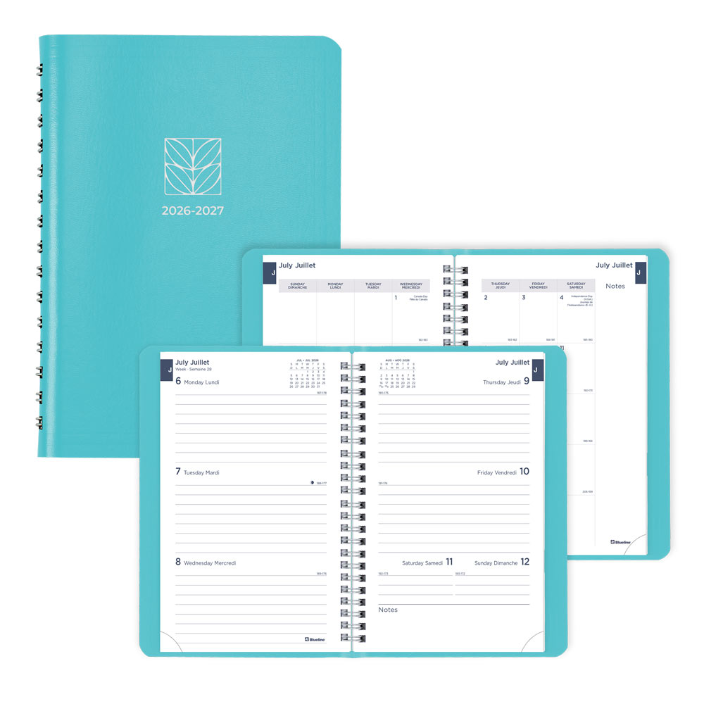 Blueline Academic Weekly Planner, Fashion, 2026-2027 - Bilingual CA101BF.02 #colour_fashion-blue