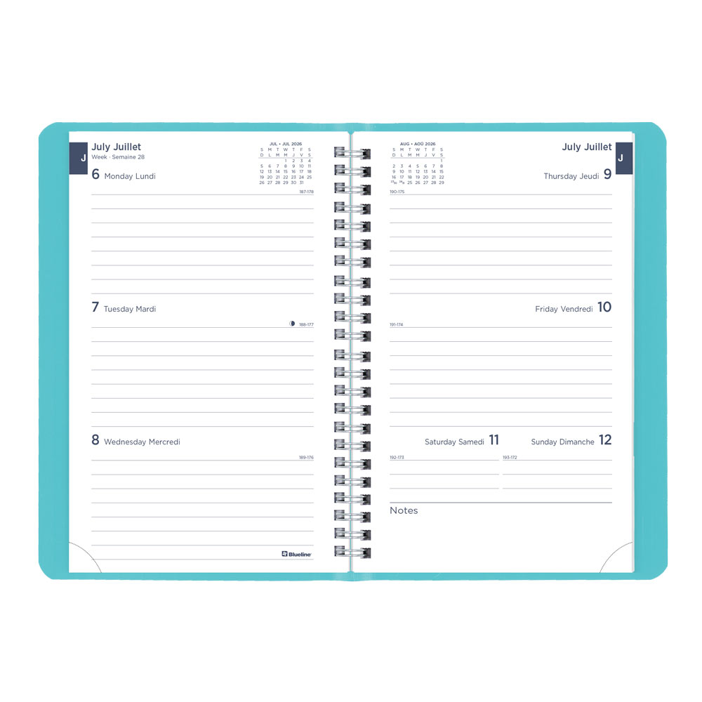 Blueline Academic Weekly Planner, Fashion, 2026-2027 - Bilingual CA101BF.02 #colour_fashion-blue
