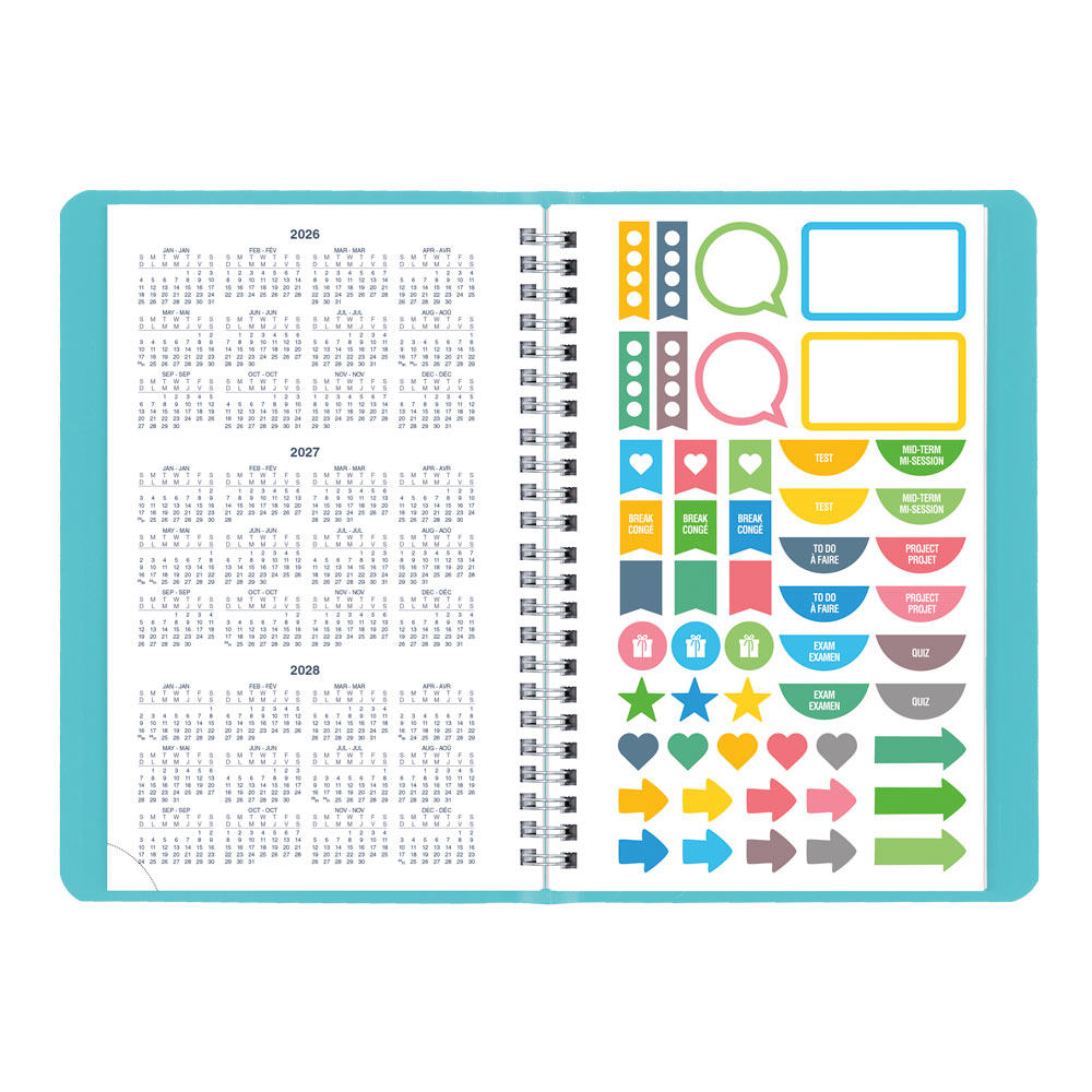 Blueline Academic Weekly Planner, Fashion, 2026-2027 - Bilingual CA101BF.02 #colour_fashion-blue