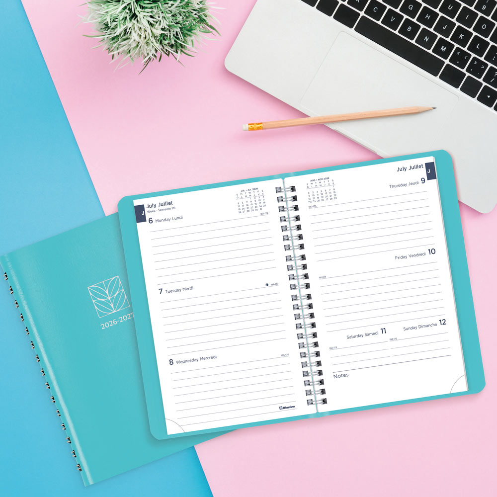 Blueline Academic Weekly Planner, Fashion, 2026-2027 - Bilingual CA101BF.02 #colour_fashion-blue