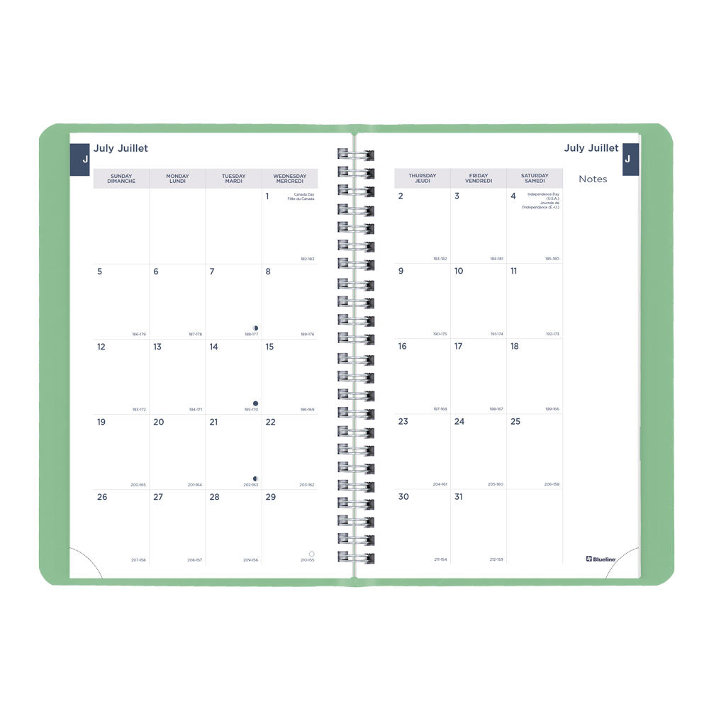 Blueline Academic Weekly Planner, Fashion, 2026-2027 - Bilingual CA101BF.03 #colour_fashion-green