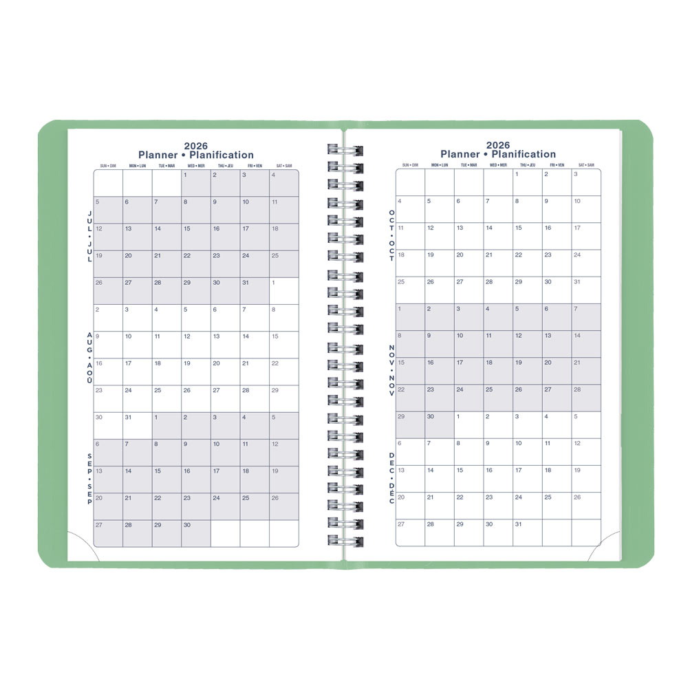 Blueline Academic Weekly Planner, Fashion, 2026-2027 - Bilingual CA101BF.03 #colour_fashion-green