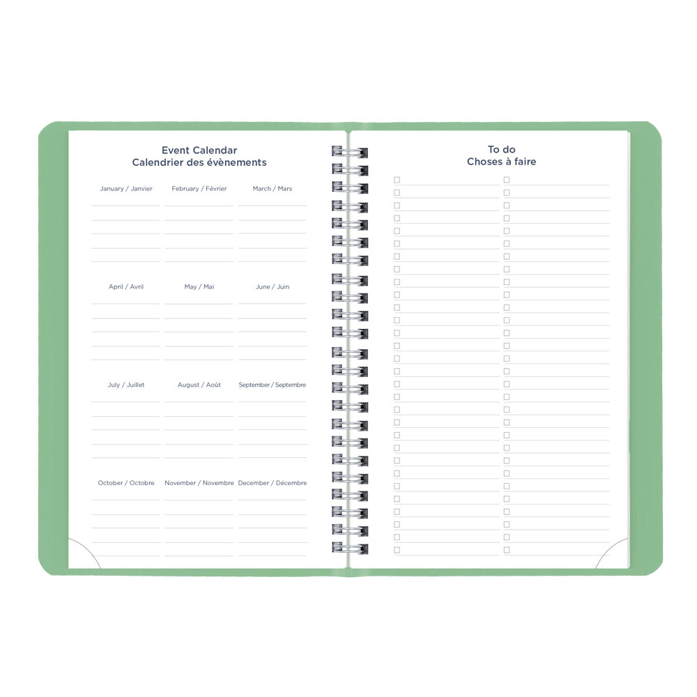 Blueline Academic Weekly Planner, Fashion, 2026-2027 - Bilingual CA101BF.03 #colour_fashion-green