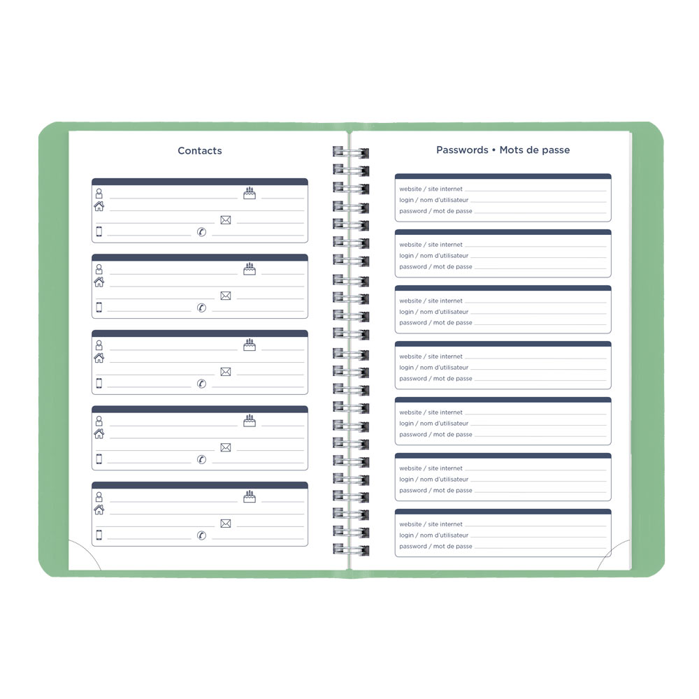 Blueline Academic Weekly Planner, Fashion, 2026-2027 - Bilingual CA101BF.03 #colour_fashion-green