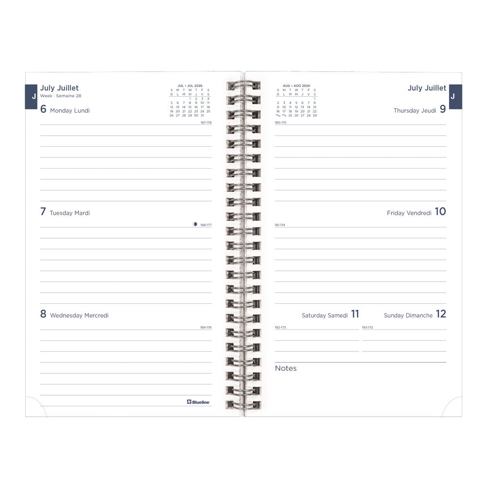 Blueline Academic Weekly Planner, Animal, 2026-2027 - Bilingual CA114BPA.01 #colour_cat