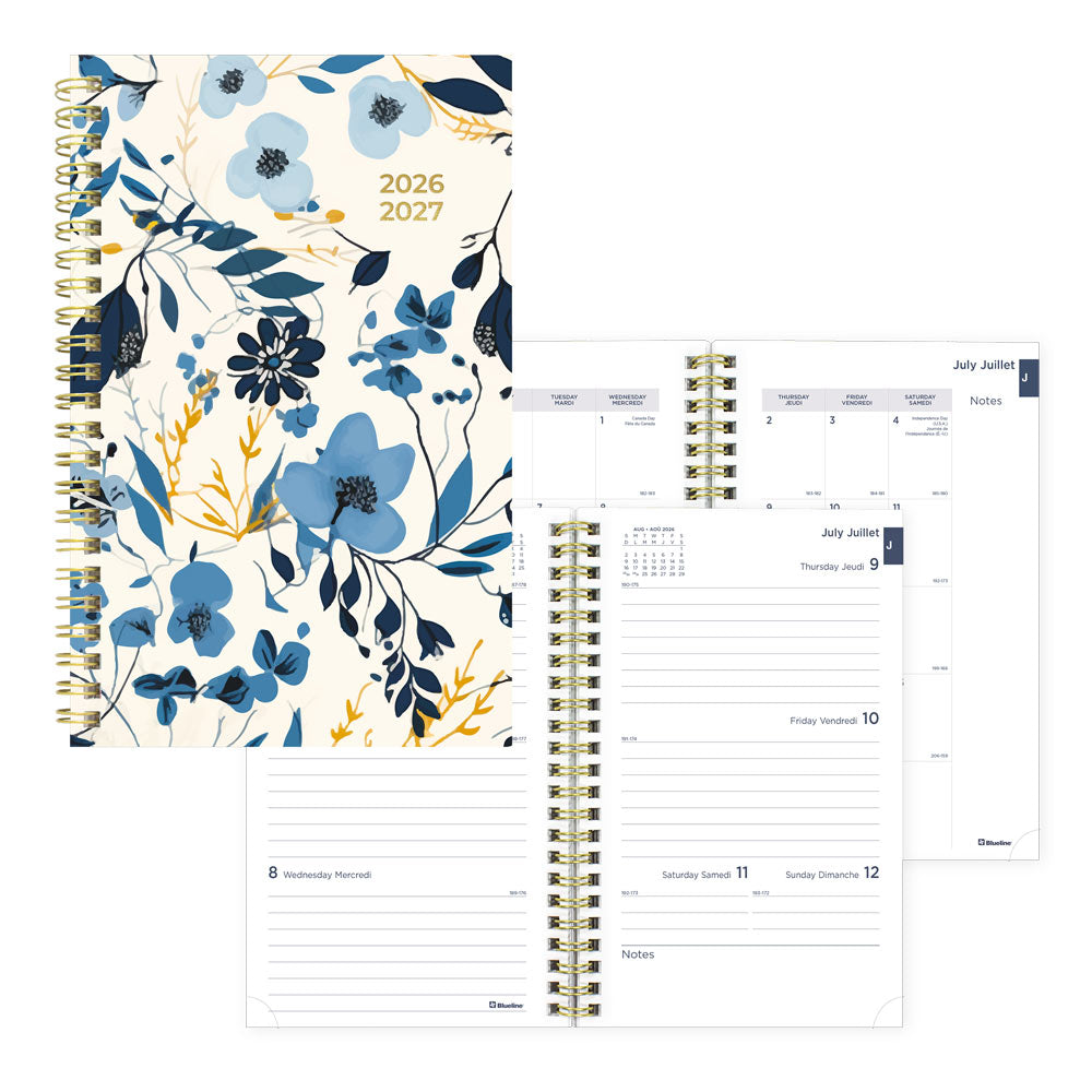 Blueline Academic Weekly Planner, Blossom, 2026-2027 - Bilingual CA114BPG.01 #colour_blossom-yellow